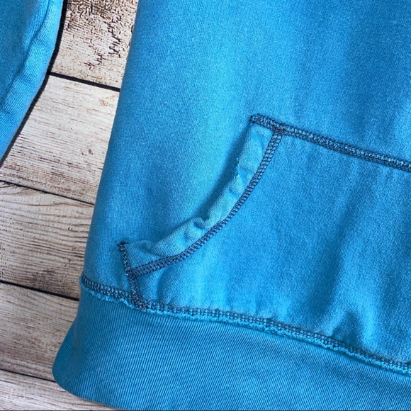 Hollister sweater women’s size medium California distress  Hoodie  blue pockets - Picture 7 of 9